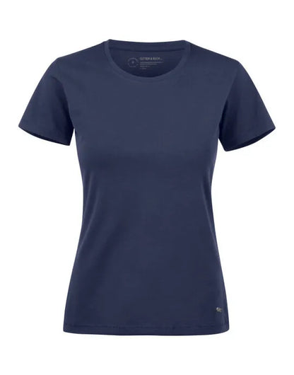 Cutter &amp; Buck - Manzanita Roundneck Women - Dark Navy - Customisable T-Shirt