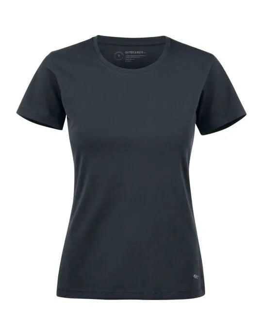 Cutter &amp; Buck - Manzanita Roundneck Women - Black - Customisable T-Shirt