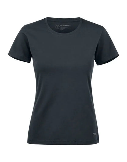 Cutter &amp; Buck - Manzanita Roundneck Women - Black - Customisable T-Shirt