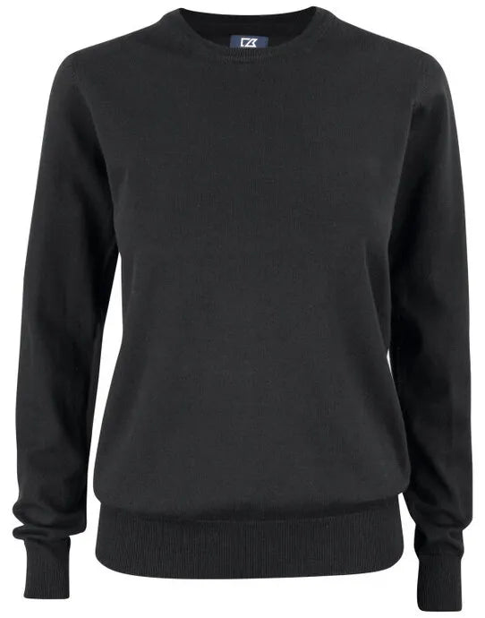 Cutter &amp; Buck - Oakville Crewneck Women - Black - Customisable Knitwear