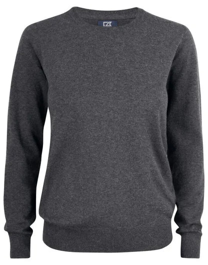 Cutter &amp; Buck - Oakville Crewneck Women - Anthracite Melange - Customisable Knitwear