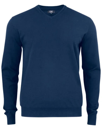 Cutter &amp; Buck - Oakville V-neck Men - Dark Navy - Customisable Knitwear