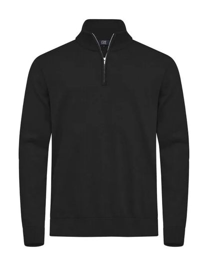 Cutter &amp; Buck - Oakville Half Zip Sweater Men - Black - Customisable Knitwear