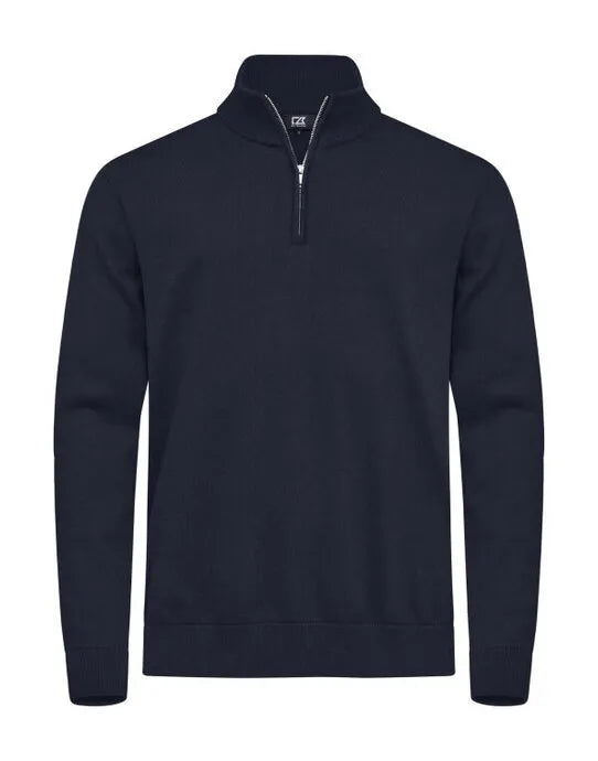 Cutter &amp; Buck - Oakville Half Zip Sweater Men - Dark Navy - Customisable Knitwear