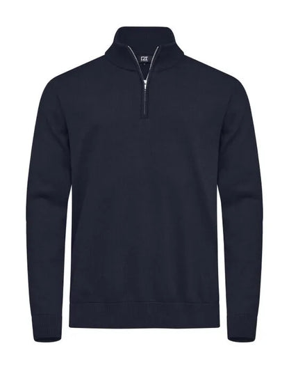 Cutter &amp; Buck - Oakville Half Zip Sweater Men - Dark Navy - Customisable Knitwear