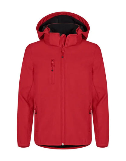 Clique Classic Softshell Jacket Junior Cq0200909 - Red 12-14 - Customisable OUTERWEAR