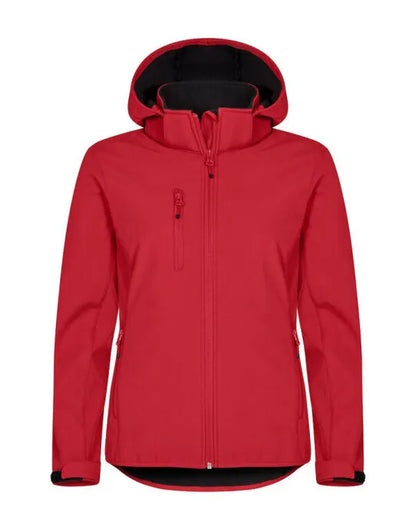 Clique - Ladies Classic Softshell Hoody - Red - Customisable OUTERWEAR