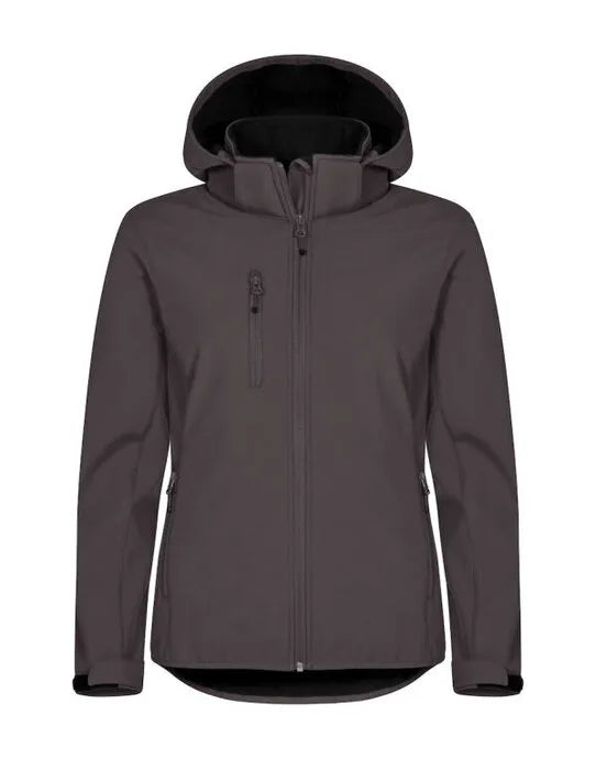 Clique - Ladies Classic Softshell Hoody - Dark Grey - Customisable OUTERWEAR