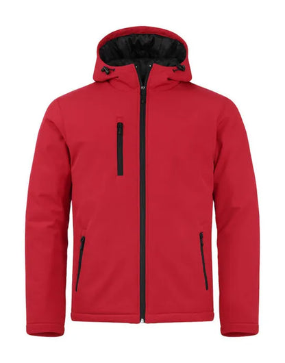 Clique - Padded Hoody Softshell - Red - Customisable OUTERWEAR