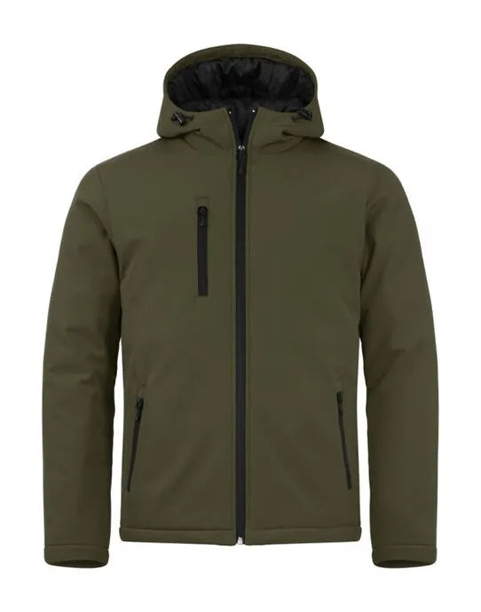 Clique - Padded Hoody Softshell - Fog Green - Customisable OUTERWEAR