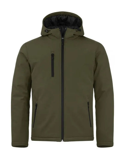 Clique - Padded Hoody Softshell - Fog Green - Customisable OUTERWEAR
