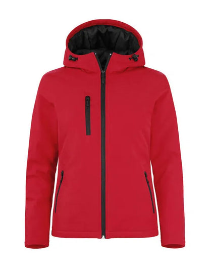 Clique - Ladies Padded Softshell Hoody - Red - Customisable OUTERWEAR