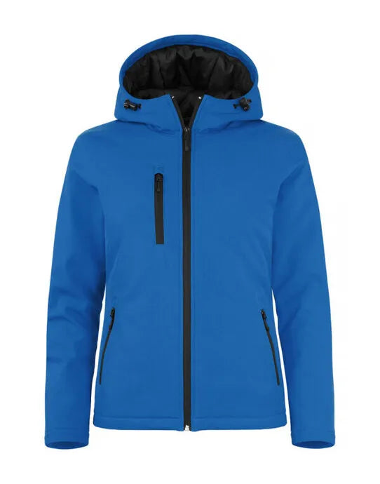 Clique - Ladies Padded Softshell Hoody - Royal Blue - Customisable OUTERWEAR