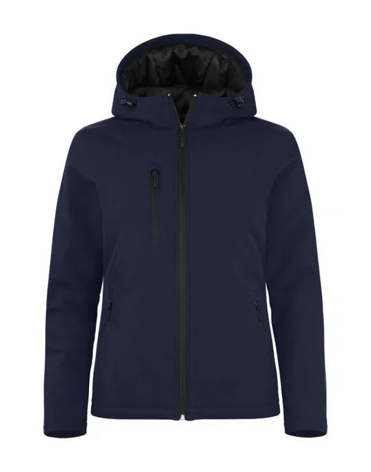 Clique - Ladies Padded Softshell Hoody - Dark Navy - Customisable OUTERWEAR