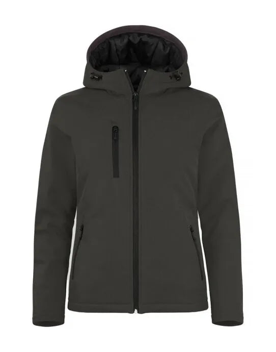 Clique - Ladies Padded Softshell Hoody - Dark Grey - Customisable OUTERWEAR