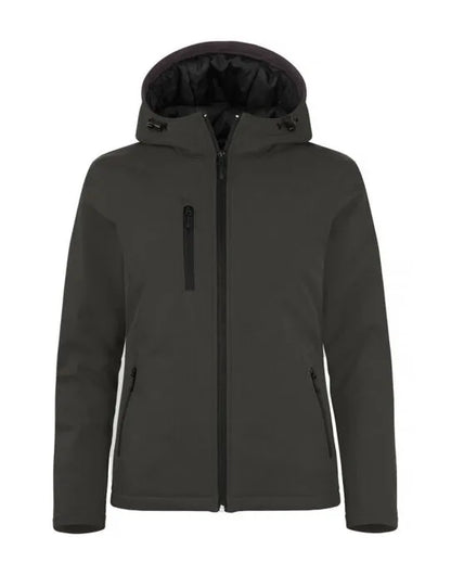Clique - Ladies Padded Softshell Hoody - Dark Grey - Customisable OUTERWEAR