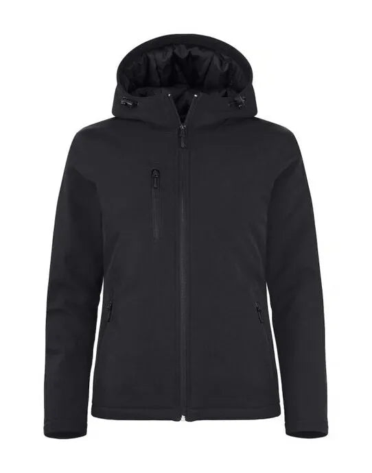 Clique - Ladies Padded Softshell Hoody - Black - Customisable OUTERWEAR