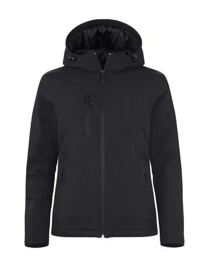Clique - Ladies Padded Softshell Hoody - Black - Customisable OUTERWEAR