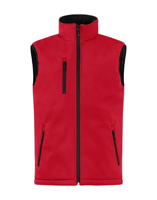 Clique - Padded Softshell Vest - Red - Customisable OUTERWEAR