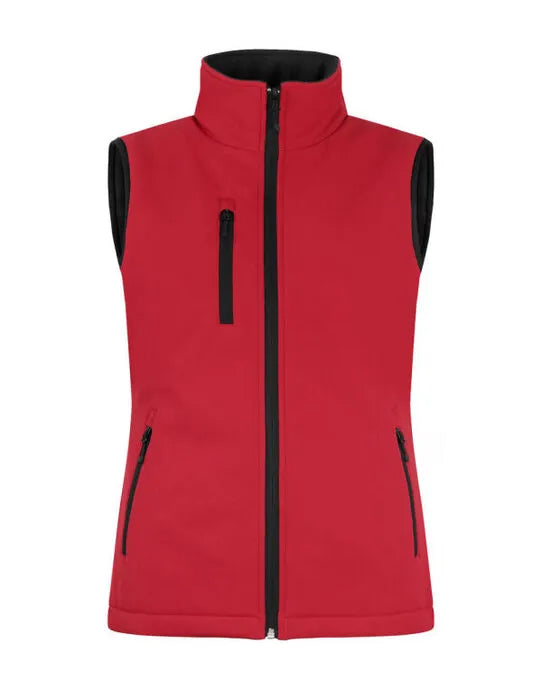 Clique - Ladies Padded Softshell Vest - Red - Customisable OUTERWEAR