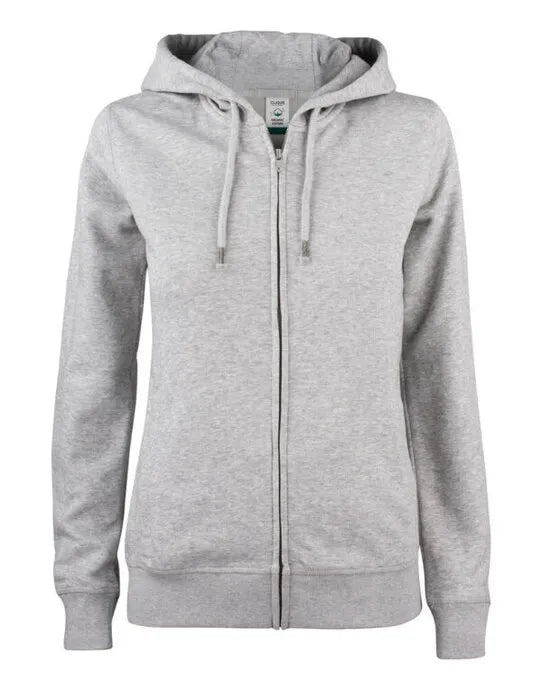 Clique Ladies Premium Oc Full Zip Hoody Cq021005 - Grey Melange M - Customisable SWEATSHIRTS AND HOODIES