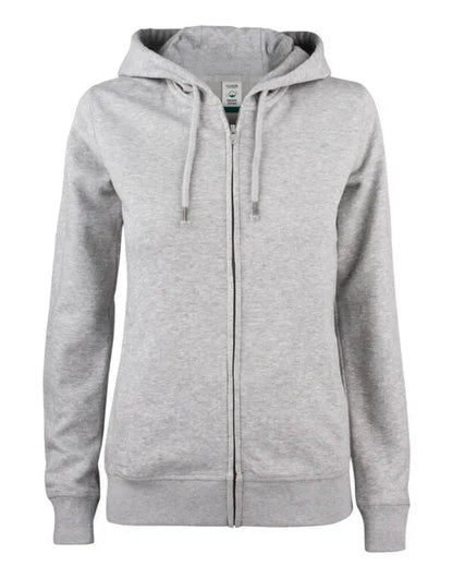 Clique Ladies Premium Oc Full Zip Hoody Cq021005 - Grey Melange M - Customisable SWEATSHIRTS AND HOODIES