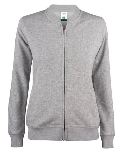 Clique Ladies Premium Oc Cardigan Cq021007 - Grey Melange XS - Customisable SWEATSHIRTS AND HOODIES