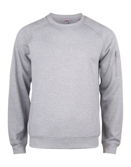 Clique Basic Active Roundneck Cq021010 - Grey Melange L - Customisable SWEATSHIRTS AND HOODIES