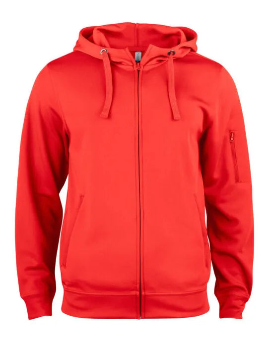 Clique Basic Active Full Zip Hoody Cq021014 - Red 2XL - Customisable SWEATSHIRTS AND HOODIES