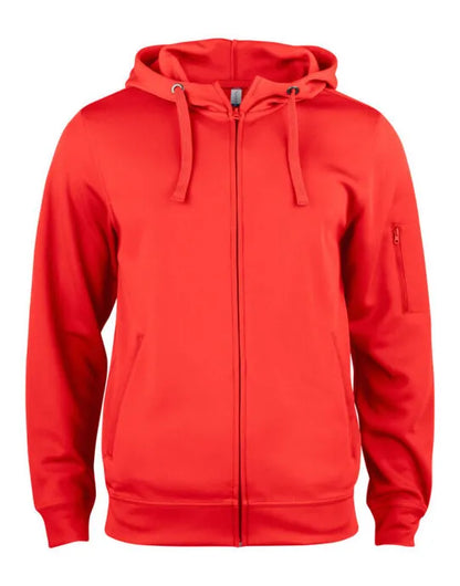 Clique Basic Active Full Zip Hoody Cq021014 - Red 3XL - Customisable SWEATSHIRTS AND HOODIES