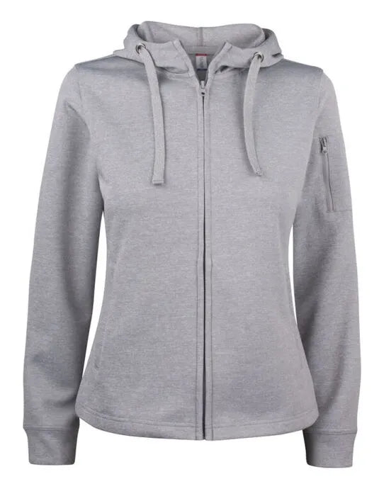 Clique Ladies Basic Active Fz Hoody Cq021015 - Grey Melange 2XL - Customisable SWEATSHIRTS AND HOODIES