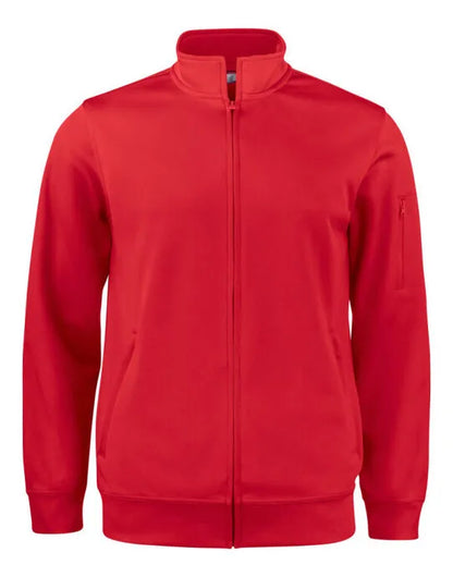 Clique Basic Active Cardigan Cq021016 - Red S - Customisable SWEATSHIRTS AND HOODIES