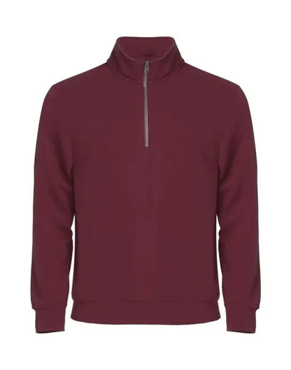 Clique - Basic Half Zip - Burgundy - Customisable SWEATSHIRTS AND HOODIES