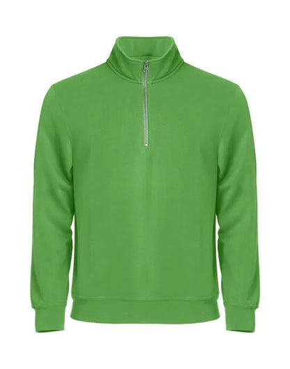 Clique - Basic Half Zip - Apple Green - Customisable SWEATSHIRTS AND HOODIES