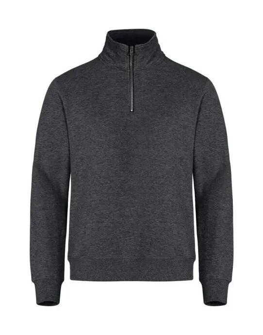 Clique - Basic Half Zip - Anthracite Melange - Customisable SWEATSHIRTS AND HOODIES