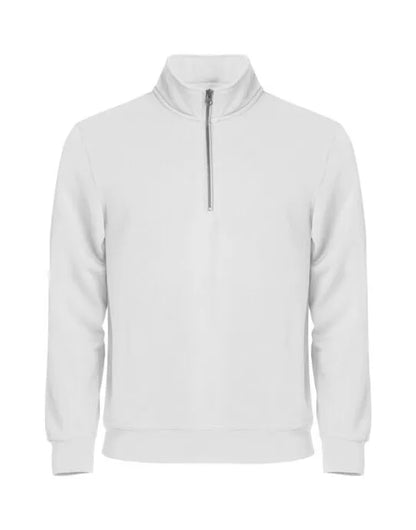 Clique - Basic Half Zip - White - Customisable SWEATSHIRTS AND HOODIES