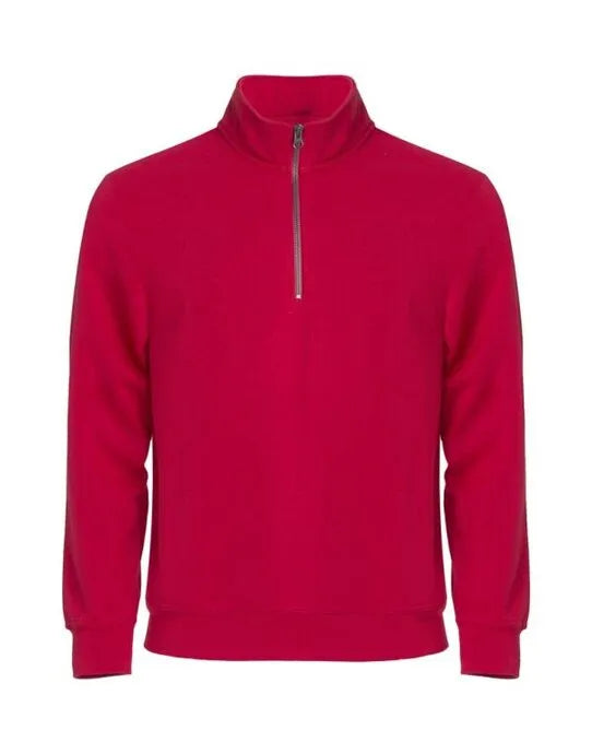 Clique - Basic Half Zip - Red - Customisable SWEATSHIRTS AND HOODIES