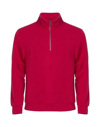 Clique - Basic Half Zip - Red - Customisable SWEATSHIRTS AND HOODIES