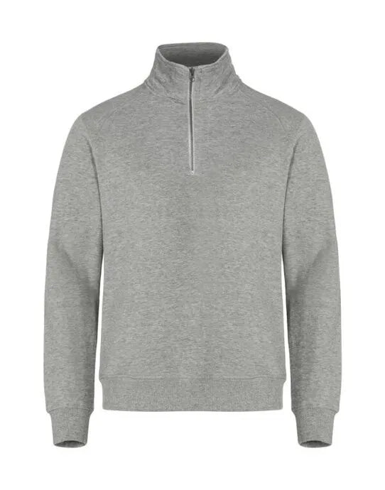 Clique - Basic Half Zip - Grey Melange - Customisable SWEATSHIRTS AND HOODIES