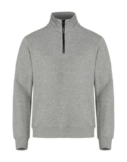 Clique - Classic Half Zip - Grey Melange - Customisable SWEATSHIRTS AND HOODIES