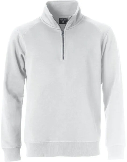 Clique - Classic Half Zip - White - Customisable SWEATSHIRTS AND HOODIES