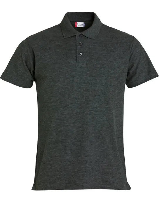 Clique - Basic Polo - Anthracite Melange - Customisable POLO SHIRTS