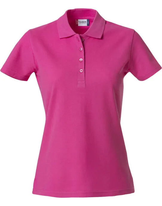 Clique - Ladies Basic Polo - Bright Cerise - Customisable POLO SHIRTS