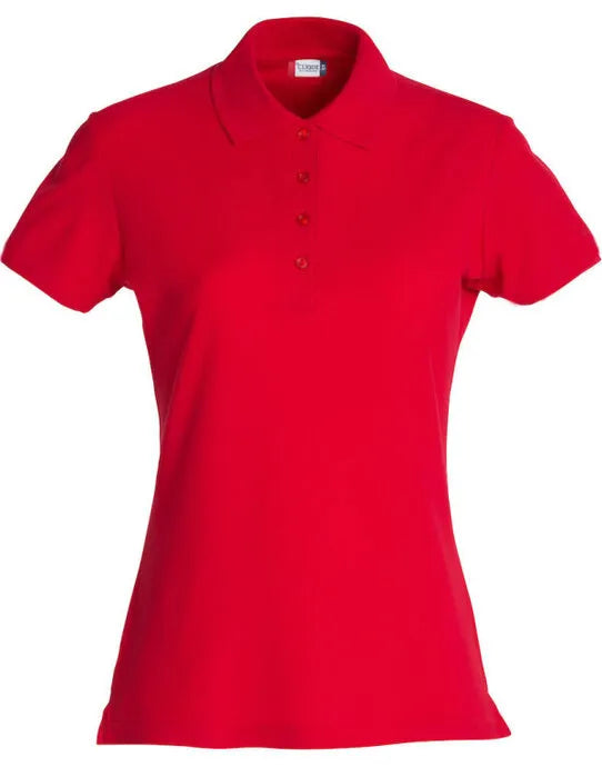 Clique - Ladies Basic Polo - Red - Customisable POLO SHIRTS