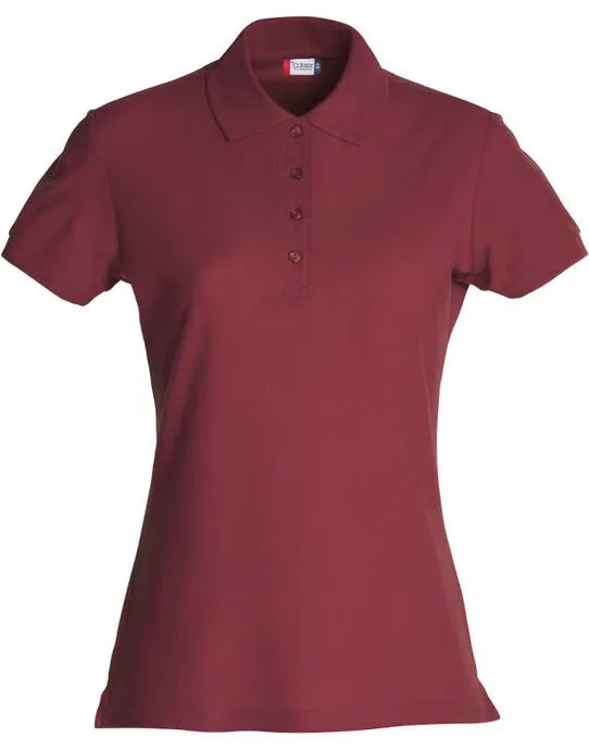 Clique - Ladies Basic Polo - Burgundy - Customisable POLO SHIRTS