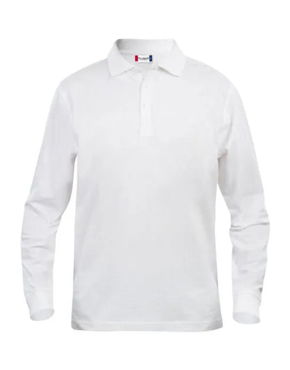 Clique - Long Sleeve Classic Lincoln - White - Customisable POLO SHIRTS