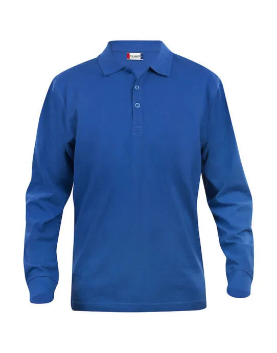 Clique - Long Sleeve Classic Lincoln - Royal Blue - Customisable POLO SHIRTS