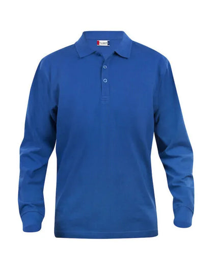 Clique - Long Sleeve Classic Lincoln - Royal Blue - Customisable POLO SHIRTS