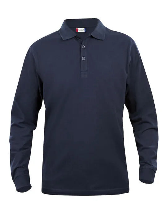Clique - Long Sleeve Classic Lincoln - Dark Navy - Customisable POLO SHIRTS