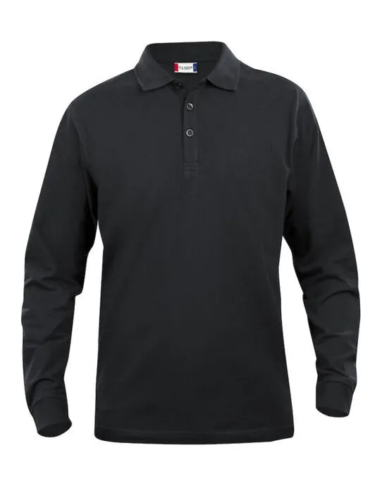 Clique - Long Sleeve Classic Lincoln - Black - Customisable POLO SHIRTS